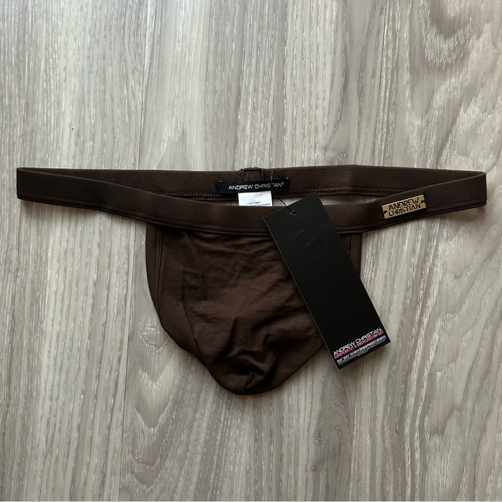 Andrew Christian | Bamboo Thong in Espresso Brown (Small)